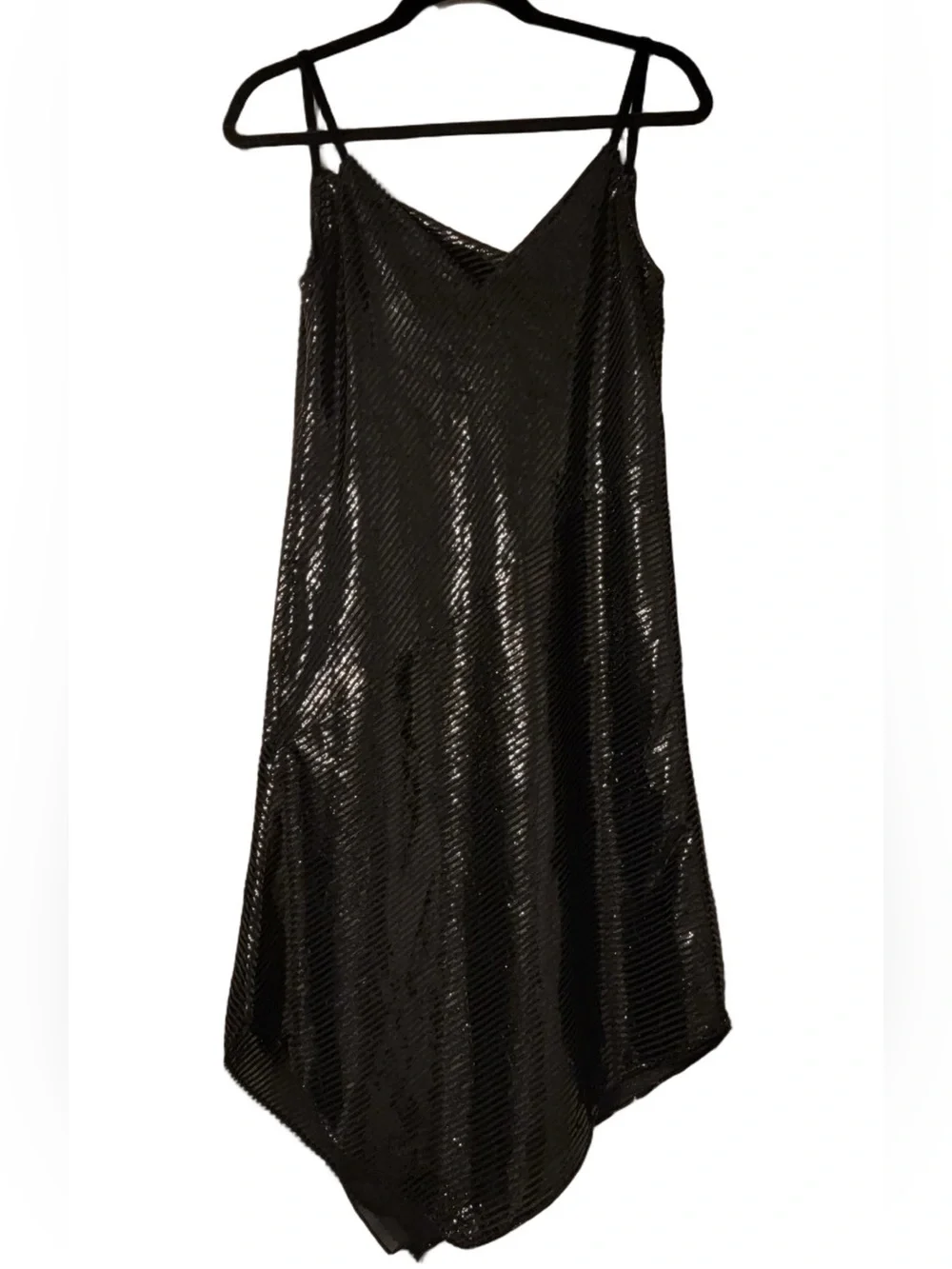 Trina Turk Geometric Striped Burnout Velvet Tent Dress Cowl Neck Size Large NWT
